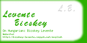 levente bicskey business card